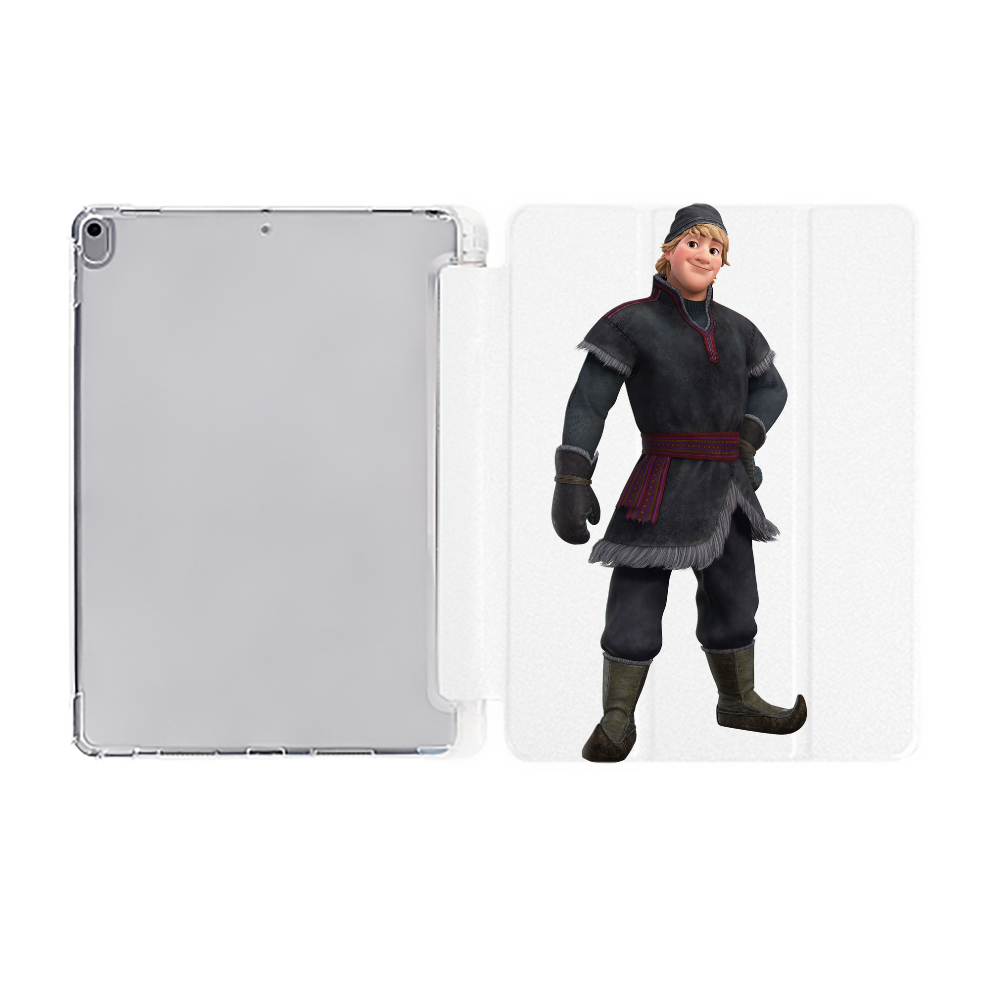 （画像用） アナと雪の女王 アンナ エルサ Frozen Anna Elsa IPad ケース ペン収納付き 三つ折りスタンド PUレザー×シリコン 対応機種9.5/10.5/10.9インチ